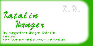 katalin wanger business card